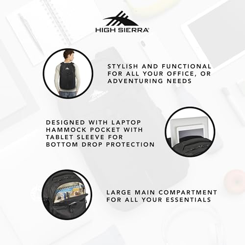 Mochila High Sierra Swerve Pro para portátil 27L Negra miniatura 5