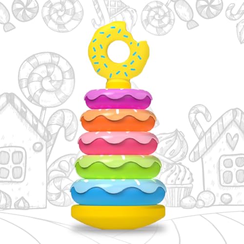 Lil Wizards Stack and Nest Rocking Doughnut Ring Stacker|5 Ring Multicolored Sorting Tower Game|Learning Toy for Infants & Toddlers Kids|Educational Interactive Baby Toy|Birthday Gift|Made in India (B0CP9RL72Z) Amazon Price History, Amazon Price Tracker