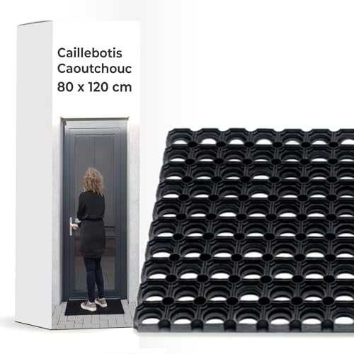Vivol Caillebotis en Caoutchouc 80x120cm - Tapis pour l'Intérieur et l'Extérieur...