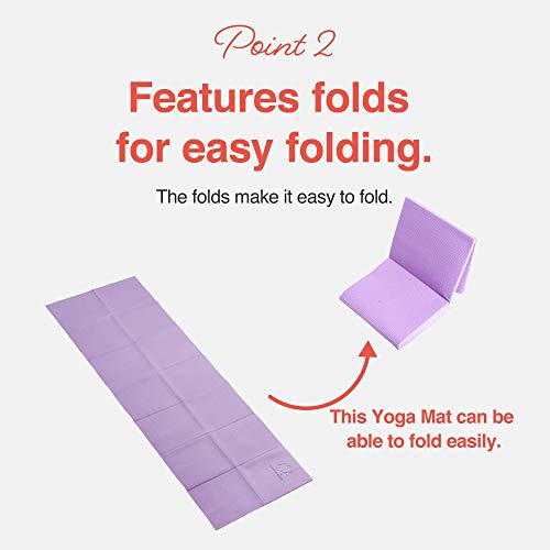 Primasole Folding Yoga Travel Pilates Mat Foldable Easy To Carry To Class Beach Park Travel Picnics 4Mm Thick Quartz Purple Color Pss91Nh049A #TOP3