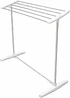 Varal Portátil Dobrável de Chão em Aço Inox Branco Multiuso Leve para Roupas Interno e Externo - Storeasy
