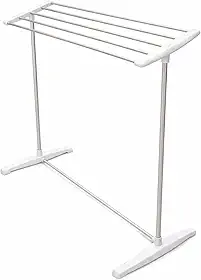 Varal Portátil Dobrável de Chão em Aço Inox Branco Multiuso Leve para Roupas Interno e Externo - Storeasy