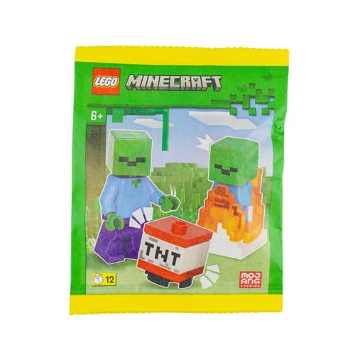 LEGO Minecraft Mini Set: Minifigura Zombie con Zombie Burning