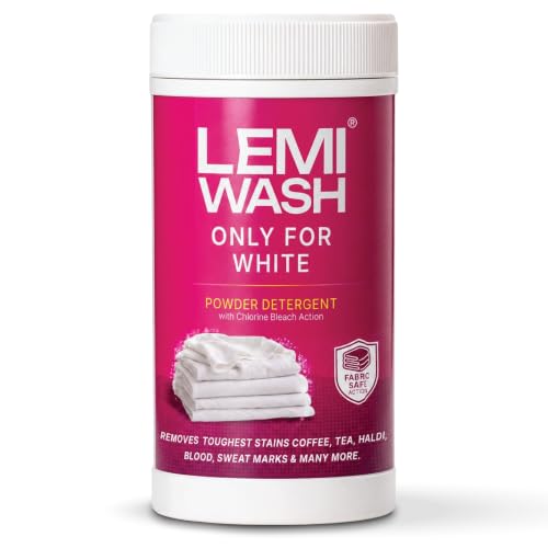 Image of Only for White Fabric Detergent Powder 500g - Brightening & Whitening Detergent, Prevents Dullness, Fading & Yellowing on White Clothes