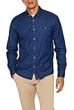 Con algodón de alta calidad edc by Esprit 099cc2f004 Camisa, Azul (Blue Medium Wash 902), X-Large para Hombre
