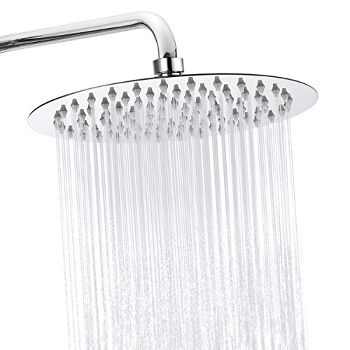 TAPCET Ducha/Placa de Ducha,alcachofa de la Ducha Alcachofas fijas para Ducha 304 Acero Inoxidable,8 Pulgada Ultra-Delgado inyector de Ducha per Cuarto de baño Plaza?Cinco años de garantía