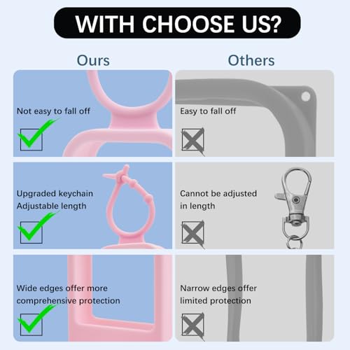 3Pcs Silicone Case Compatible with Touchland Hand Sanitizer Spray, Protective Case with Keychain for Power Mist and Glow Mist1 fl oz (30 ml),Travel Size Hand Sanitizer Spray Accessory3