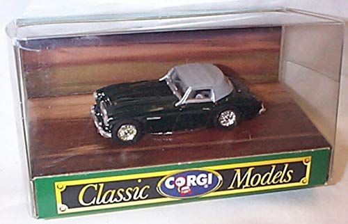 Image of Corgi classic models dark green austin healey 3000 car 1.43 scale diecast model
