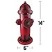 Pine Ridge Mini Replica Fire Hydrant for Dogs, 14 inch Outdoor Garden Statue, Yard Decoration, Lawn Ornament