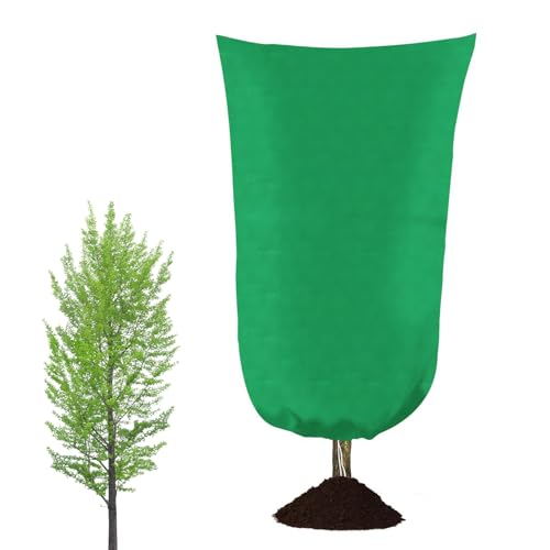 Doiyislem Tela Antihielo,Manta Térmica Protectora - Cubierta De Protección Contra Congelación Con Cierre Para Jardín Árboles Frutales Arbustos Césped