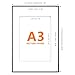 Homso A3 Picture Frame in Black 3 Packs, Metal Thin Board A3 Frame with Acrylic Plexiglass for Pictures A4 with Mat or 11.7 x 16.5 without Mat for Horizontal and Vertical