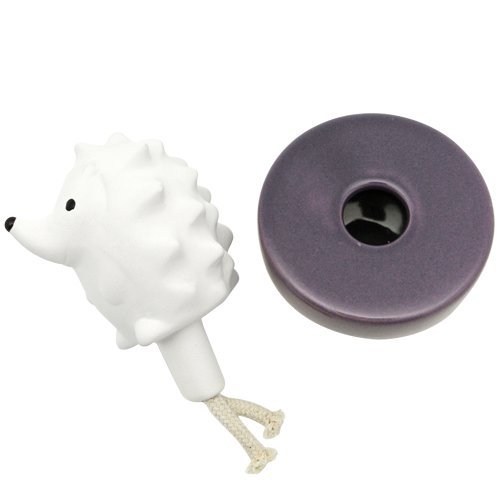 Lively Breeze Spiky Hedgehog, Non-Electric Ceramic Diffusers For Essential Oils And Aromatherapy Fragrance, White Ceramic Diffusers In Car Or Desk Office Decor And Small Bathroom At Home, Purple Vase #TOP5