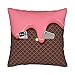 Copricuscini Gelato al Cioccolato Rosa Cuscino Copricuscini Quadrate Federa Decorativi Caso Federa per Auto, Casa, Soggiorno, 45X45Cm