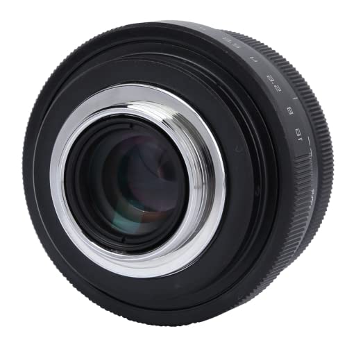 01 02 015 Mirrorless Camera Lens, Practical Alloy Case Advanced Optical Elements Super Clear Vision Wide Angle Lens for Warehouses(Black)