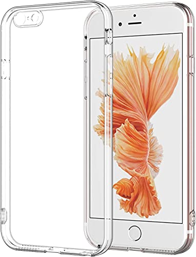 Image of NISHTECH for iPhone 6 / 6S Premium Hybrid Transparent Soft Slim Dust Proof Back Case Cover Silicone with Camera Protection
