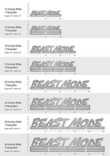 Allied Medal Hangers - Beast Mode - 18" Wide With 1 Hang Bar - Medal Hanger Holder Display Rack - Multiple #TOP4