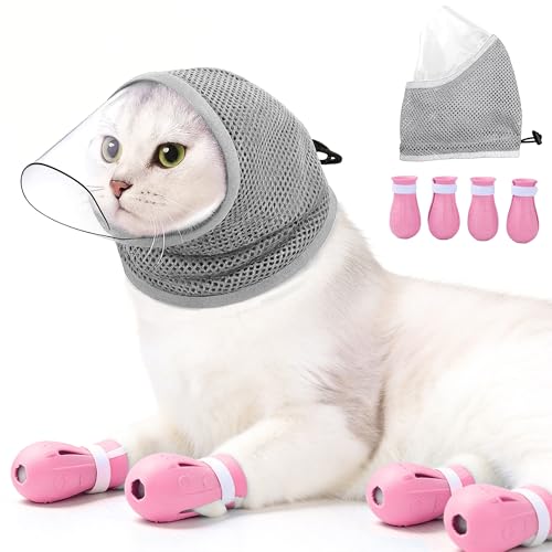 Adjustable Cat Muzzle for Grooming & Biting Prevention, Upgrade Kitten