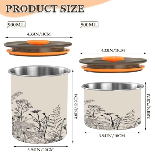 Envase hermético de acero inoxidable para café 500 ml miniatura 2
