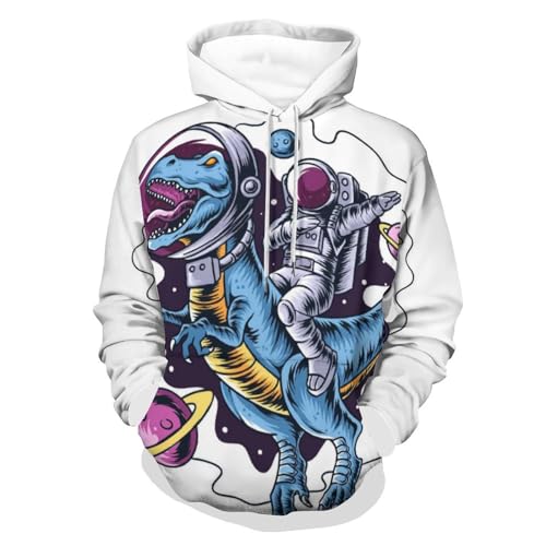 Sweatshirt Pull Dinosaures De l'espace UMENG Sweat À Capuche Manche Longue Hoody S