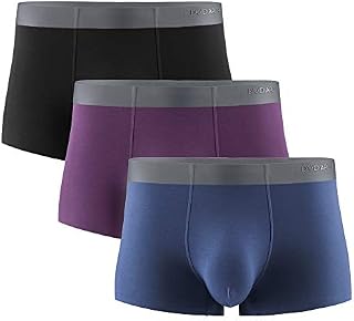 DAVID ARCHY Men's 3 Pack Micro Modal Seamless Underwear Breathable Trunks No Fly
