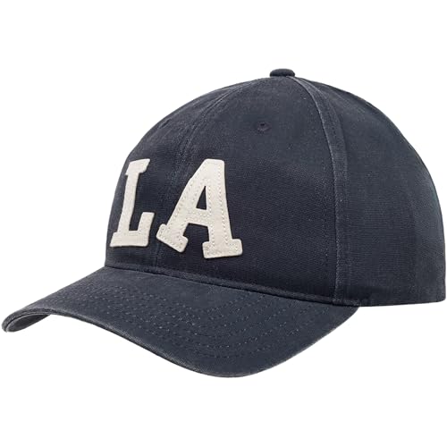 Blue Marlin LA Baseball Cap, Los Angeles Adjustable Cotton Dad Hat with Curved Brim, Navy, One Size