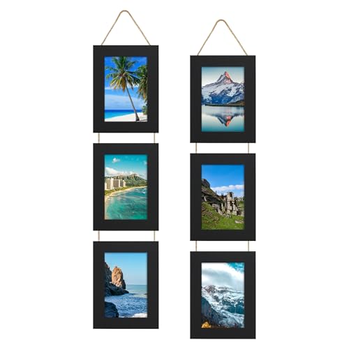 ccdcc 4x6 Collage Picture Frames Set of 2, Rustic Wooden