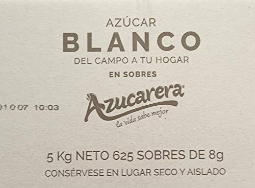Azúcar blanco 625 sobrecitos de 8g. / 5 Kilos.