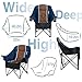 Oversized Camping Chair for Adults - Heavy Duty 400 lbs Padded Folding Chair with Wine Glass Holder, 2 Cup Holders & Side Pockets, Portable Carry Bag for RV, Tailgating, Lawn