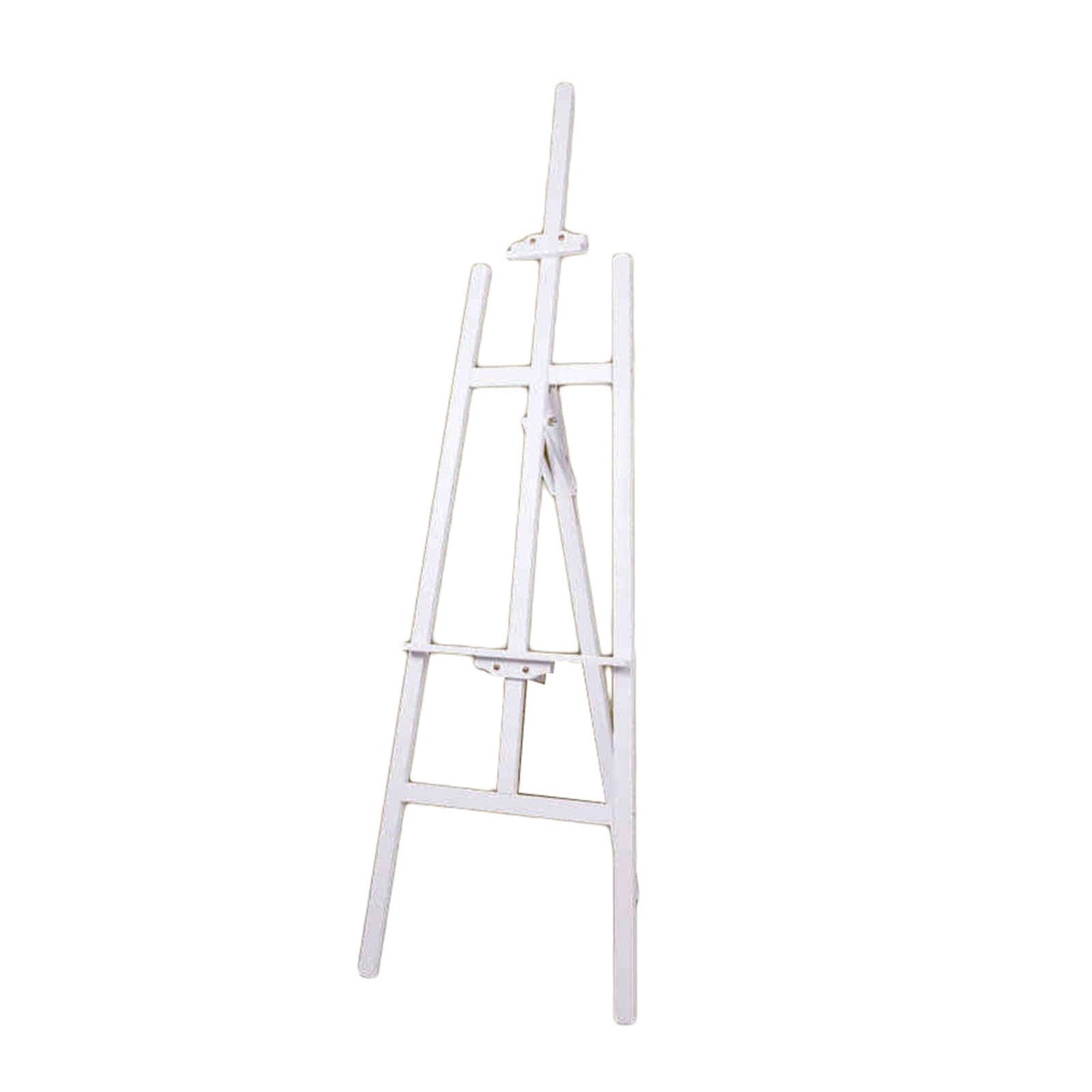 CWCQGH Adjustable Wooden Easel Display Stand Freestanding Poster Stand for Drawing & Sketching 175cm Art Easel for Artists White Color Portable & Lightweight (White 150cm)