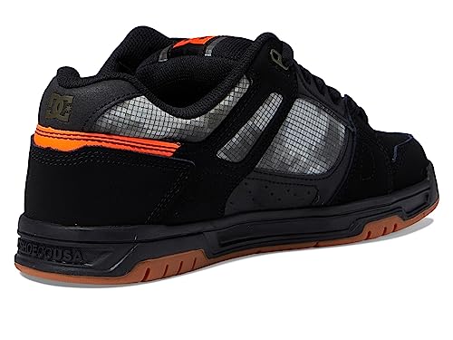 DC Shoes DC Men's Stag Low Top Skate Shoe Black/Orange 8