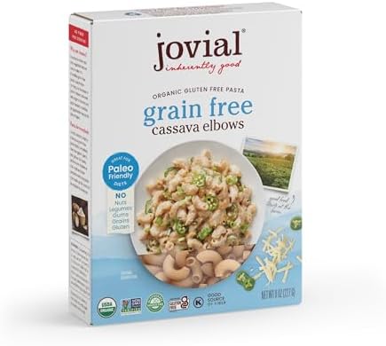 Jovial Grain-Free Cassava Elbows, Gluten Free Elbow Macaroni, 8 Oz, 1 Pack