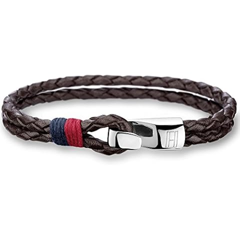 Tommy Hilfiger Men's Brown Leather Bracelet Cover