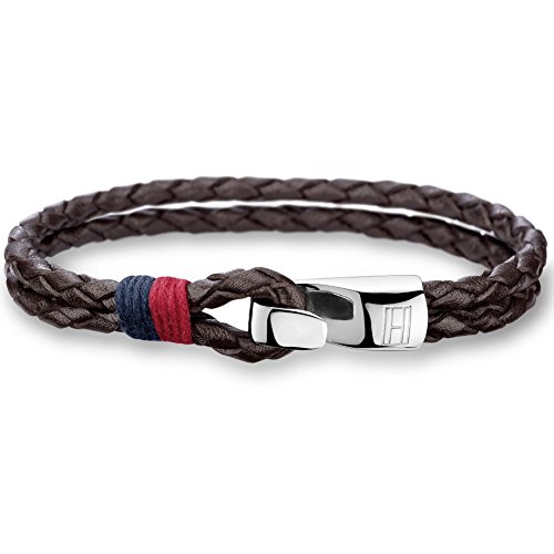 Pulsera para hombres de Tommy Hilfiger en cuero y acero inoxidable – 22 cm