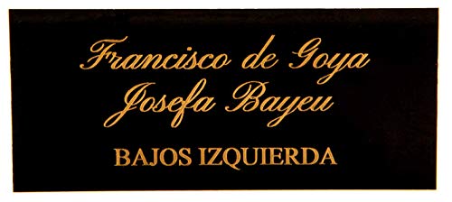 Placas Buzón de latón Negro y Grabado Dorado. Cinta autoadhesiva. Grosor 0,5mm y tamaño máximo 100x40mm.