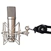 Uxsjakjsd Microphone Shock Mount Adjustable Mount Recording Mic Stand Metal Bracket Pod Microphone Stand (Black) #2