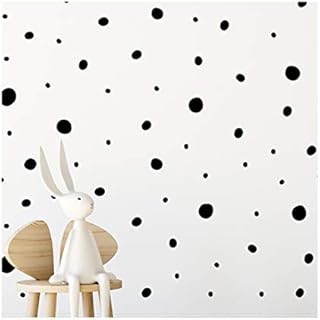 StickerDeen | Hand Drawn Blobs & Dots Dalmatian Shape Decoration Removable Wall Art Vinyl Decal Stickers | (Pack of 152) (Black)