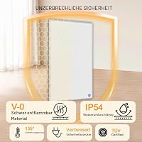 Hocosyme Infrarotheizung 1000 Watt, Energiesparende Infrarot Wandheizung, Infrarot Heizung Heizkörper Heizpaneel, Elektroheizung mit Uberhitzungsschutz, 600 * 1200mm, TÜV. – Ansicht 3