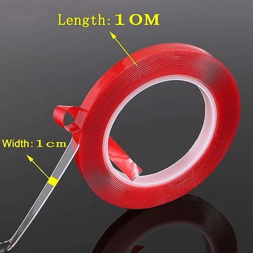 Q.Laomi 10m Doppelseitiges Klebeband -10m x 10mm, Extra Stark Montageband, Wasserdichtes und Hochtemperaturbeständig Transparent Nano Tape… – Ansicht 2