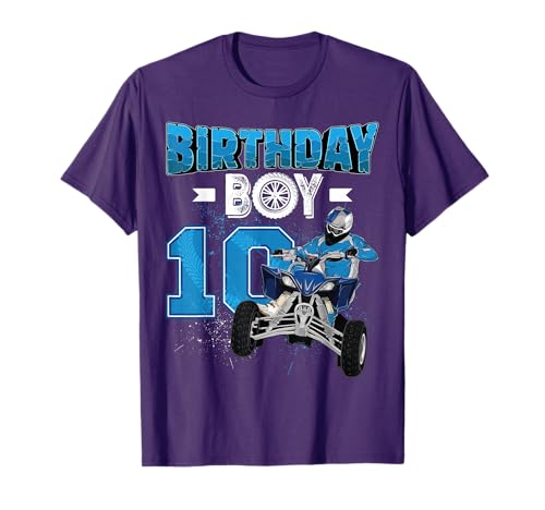10 Year Old quad ATV Four Wheeler 10th Birthday Boy T-Shirt