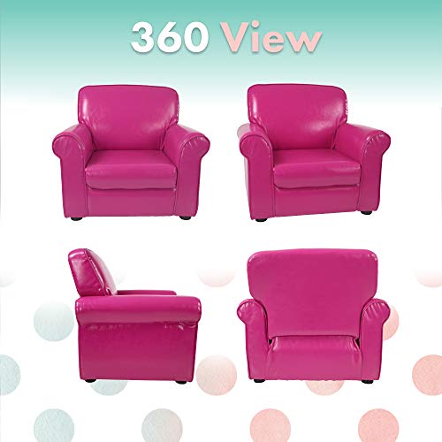 Critter Sitters Pink 21 Faux Leather Children's Mini Chair (Csfxlthchr-Pnk) #TOP4
