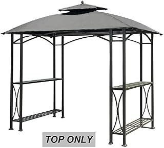 ABCCANOPY Canopy Roof Top Replacement L-GG040PST-A Grill Gazebo Canopy (Grey)