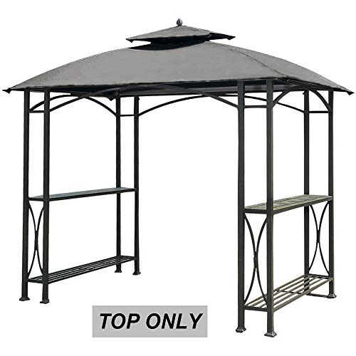 ABCCANOPY Canopy Roof Top Replacement L-GG040PST-A Grill Gazebo Canopy (Grey)