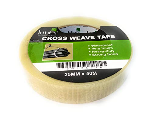 Image of Rolls of Strong Reinforced Glass Filament Crossweave Tape Heavy Duty 50m (25mm)