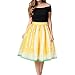 Produktbild Damen Mode Gelbe Zitrone 3D Druck Mini Falten Rock Ballkleid M