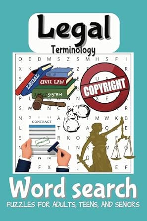 Legal Terminology Word Search Puzzle Book: Word Searches with Easy to ...