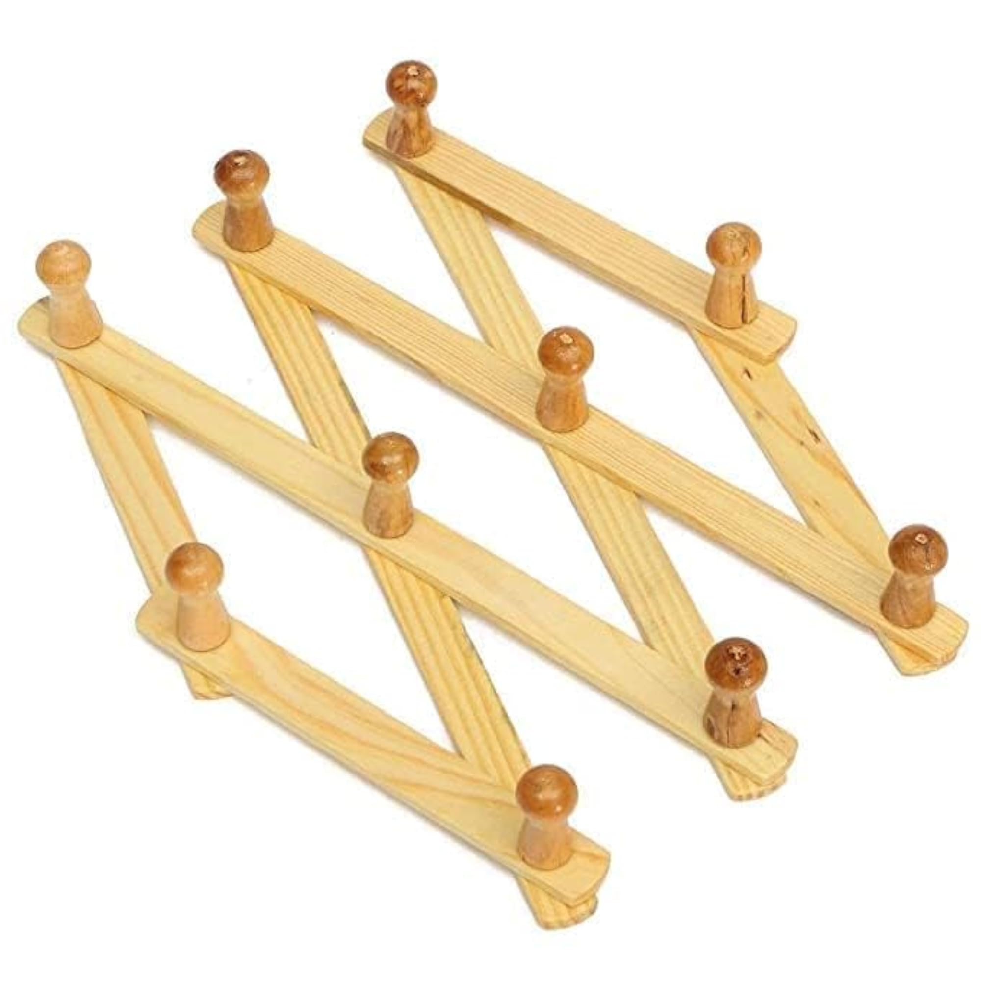 Multipurpose Wooden Wall Cloth Hook, Adjustable Hanger