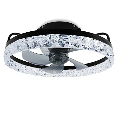 HORXFLIG Fans de la Ceiling con Luz, Ventilador de la Ceiling Móvil con Control Remoto, Ajustable 6 Velocidades de Viento LED Rotable Fans de la Ceiling para Bedroom, Sala de Estar, Estudio Cover