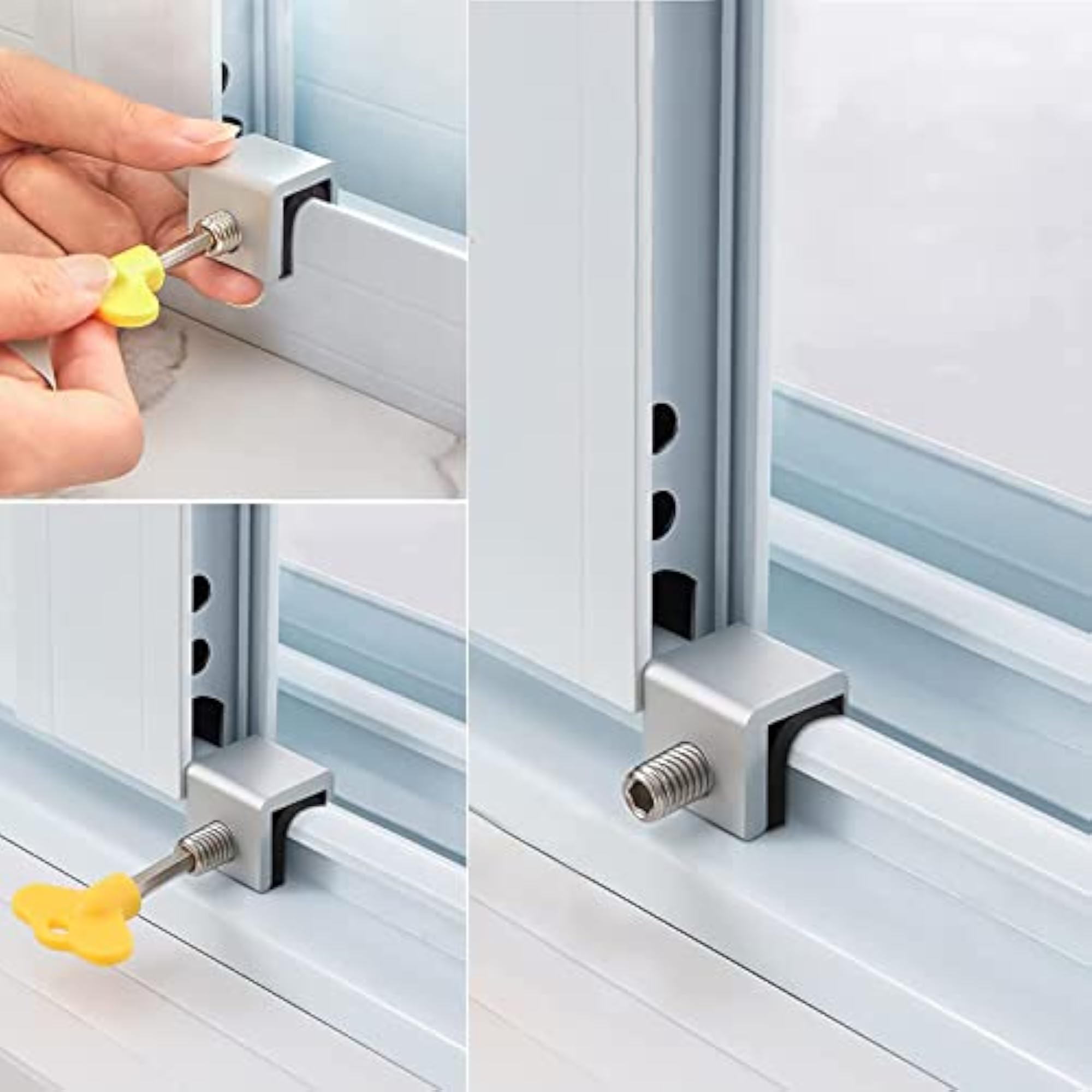Window Locks, 4 Sets Sliding Stoppers