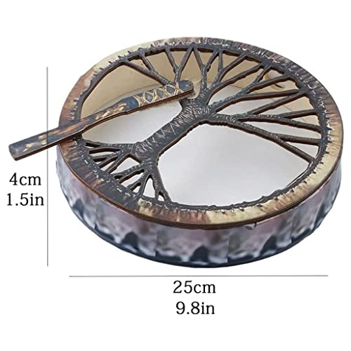 Tambor chamán tradicional con diseño árbol de la vida miniatura 2