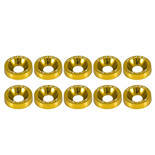 Duokon Car 6Mm Bolt Screws Fasteners For License Plate Holder, Fender, Front And Rear Bumper, Ignition Cylinder Cover, Car Modification Locking Hardware(Gold) #TOP5